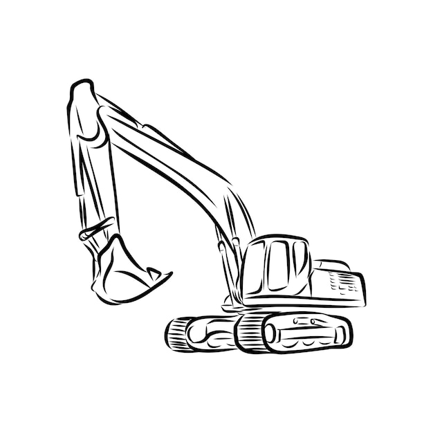 Excavator sketch icon. vector illustration © RAStudio (#7398990) |  Stockfresh