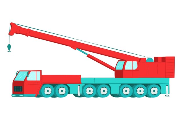 Excavator emmer professionele bouwvoertuig apparatuur landwerk vlakke vector illustratie