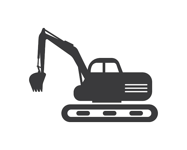 Excavator ilustration logo vector icon