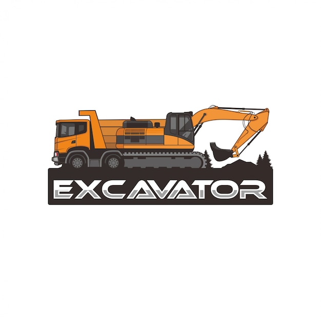 excavator isolated