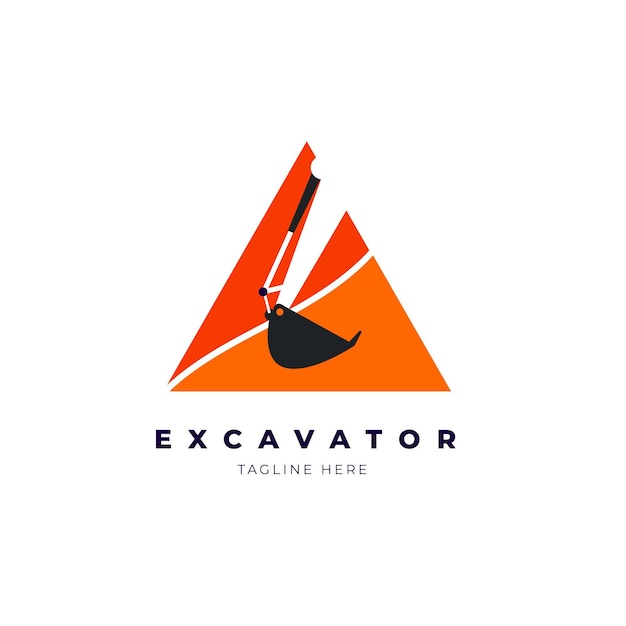 Excavator logo template design