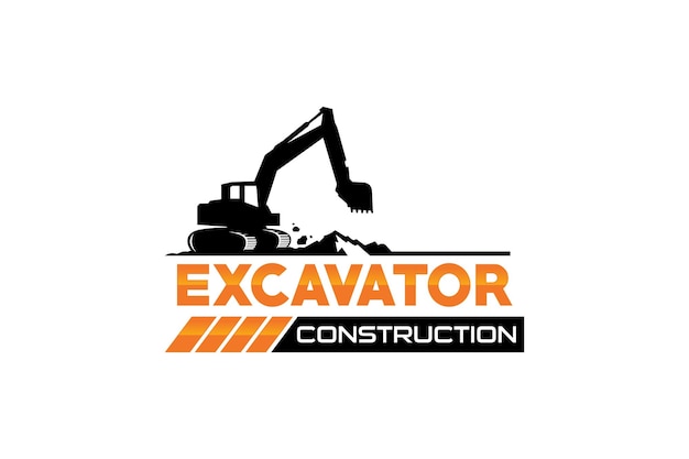 Excavator logo template vector Heavy equipment logo vector for construction company Creative