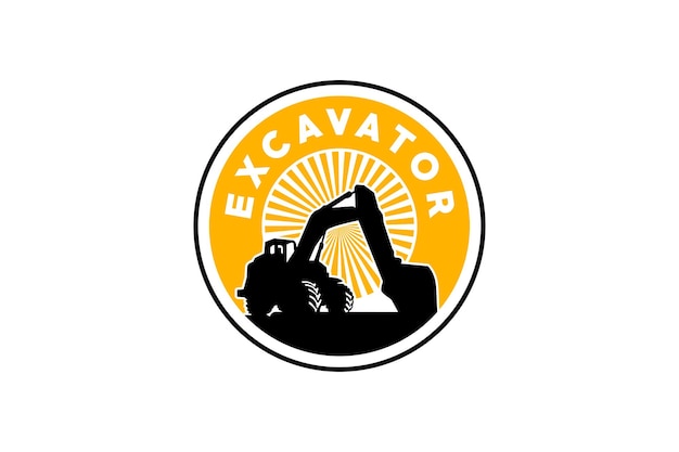 Excavator logo template vector Heavy equipment logo vector for construction company Creative