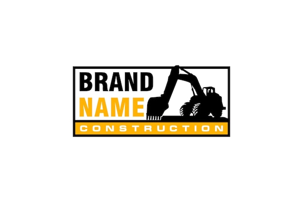 Excavator logo template vector Heavy equipment logo vector for construction company Creative