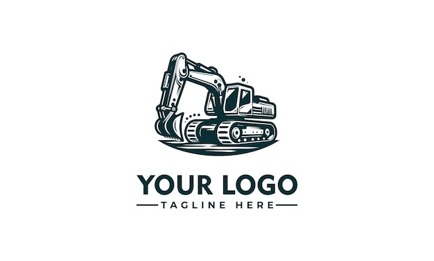 Excavator Logo Vector Professional Excavator Design for Business Identity Unique and High Quality