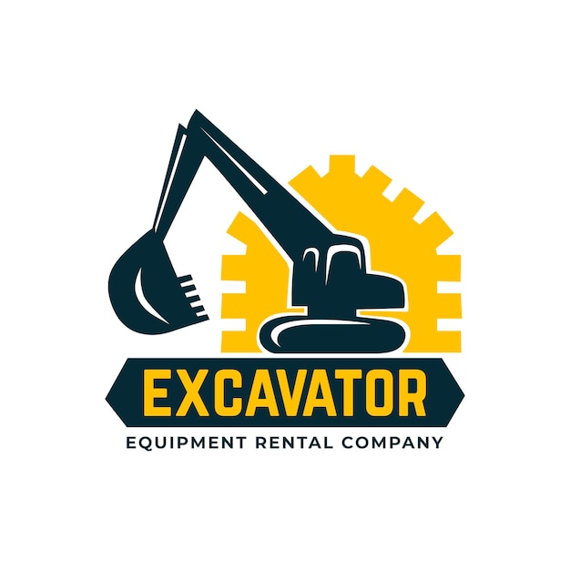 Vector excavator logo