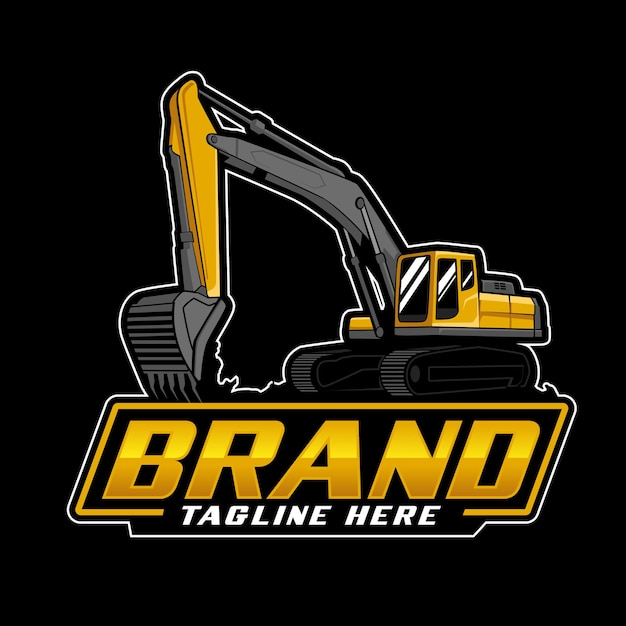 Vector excavator logo