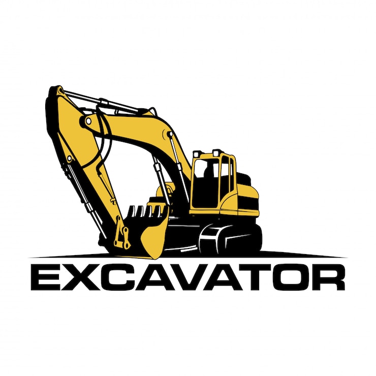 Vector excavator logo