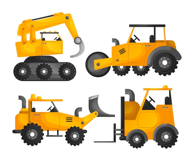 Excavator machines collection