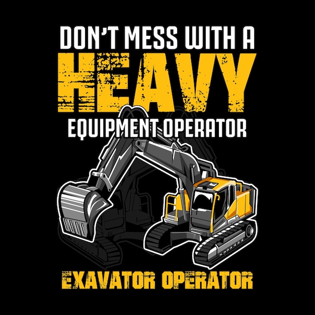 Excavator Operator Mijnbouwapparatuur Vector