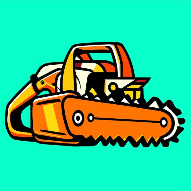 Vector excavator vector illustration