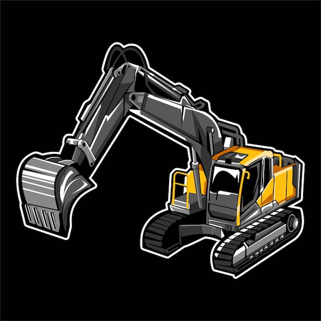 Excavator Vector Machine Construction Equipment