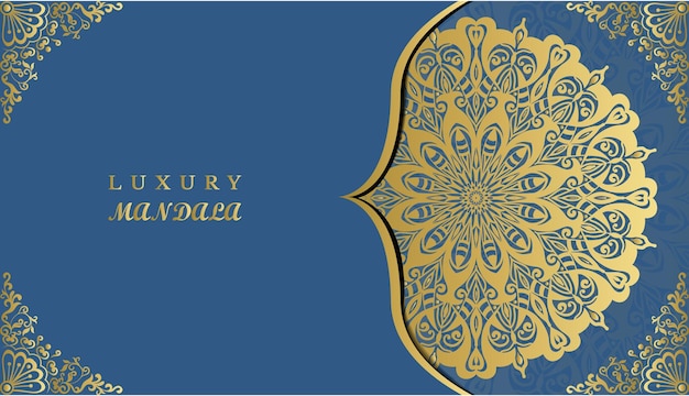 Excellent beautiful mandala style greeting and invitation card. Royal ornamental mandala design.