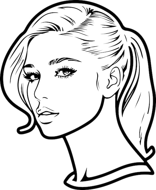 Excellent and powerful woman draw art vector