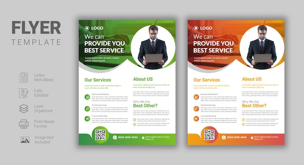 Exceptional corporate flyer design template