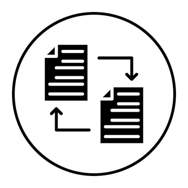 Exchange Files Vector Illustration