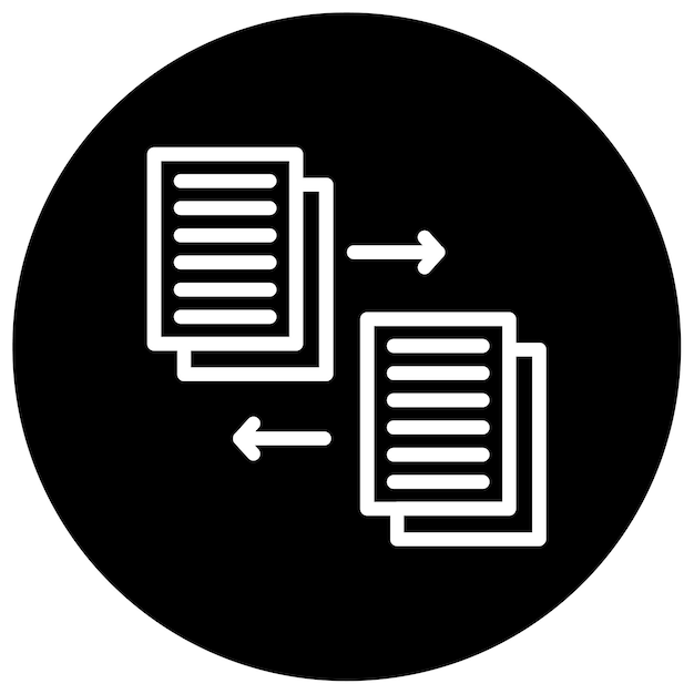 Exchange Files Vector Illustration