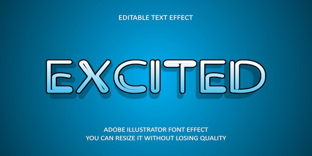 Excited Text Font Effect