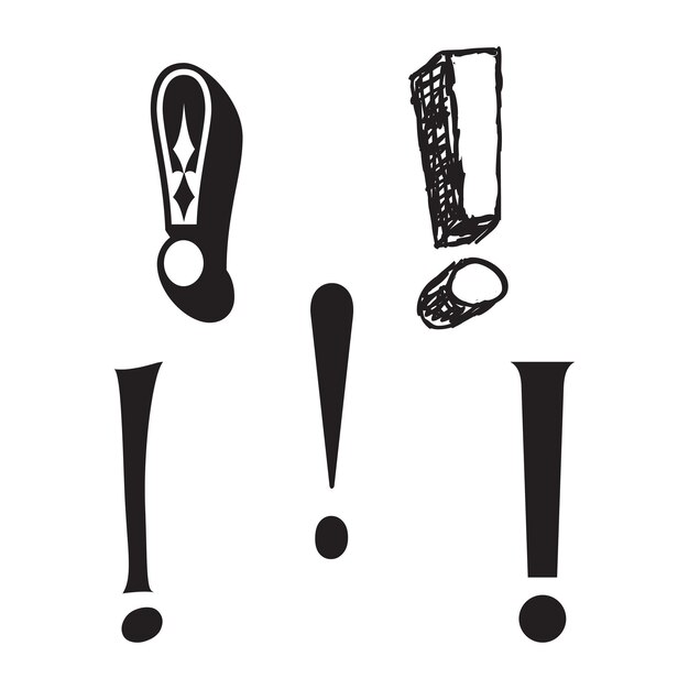 Vector exclamation mark creative design. exclamation icon flat style illustration vector.