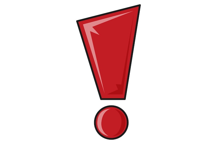 Vector exclamation mark highlight note sticker design