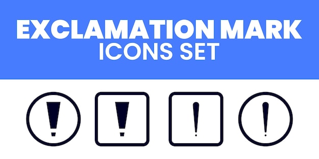 Exclamation Mark Icons Set Vector Exclamation Mark Icons Warning Sign Illustration icons Set