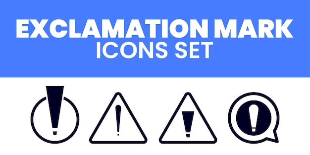 Vector exclamation mark icons set vector exclamation mark icons warning sign illustration icons set