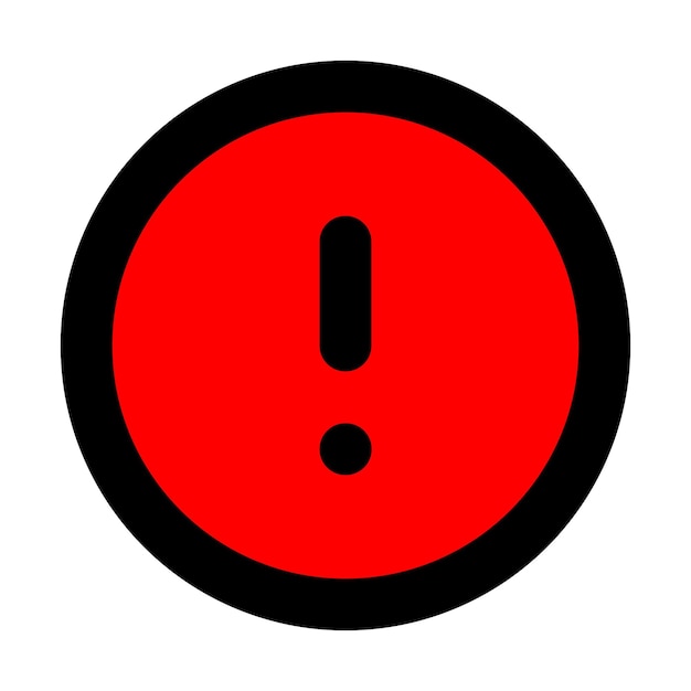 Vector exclamation mark of red circle alert warning icon sign vector flat design for website app mobile ui