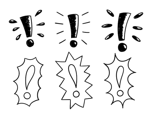 Exclamation marks set in different styles Perfect for lettering and illustrations