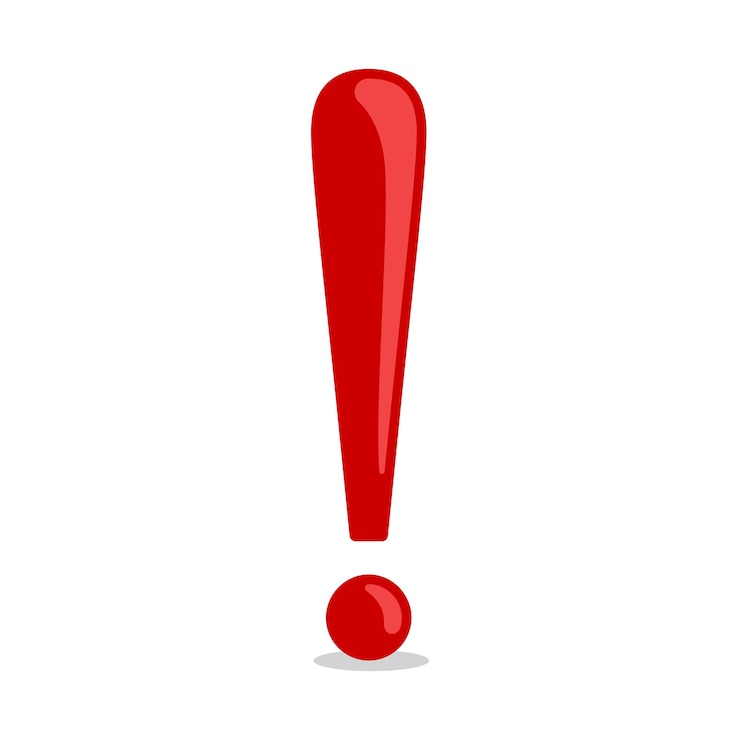 Vector exclamation point symbol attention mark vector illustration danger icon design