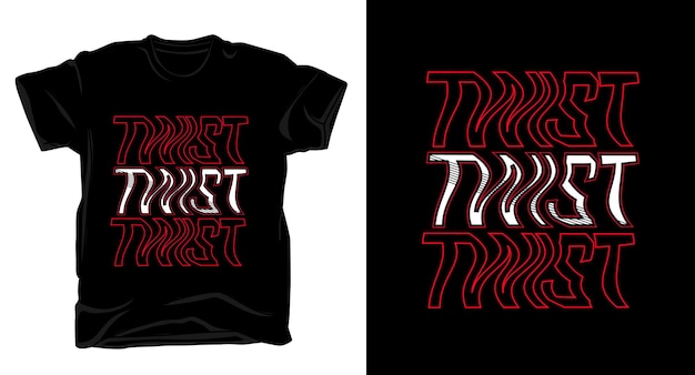 Exclusief typografisch t-shirtontwerp