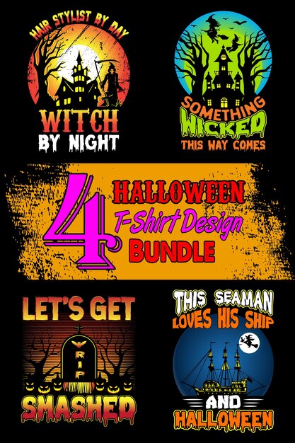 Exclusieve Halloween T-Shirt Design Bundel. beste t-shirtsbundel ooit