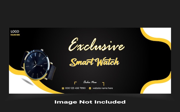 Exclusieve smartwatch productpromotie social media banner instagram post webadvertentiesjabloon.