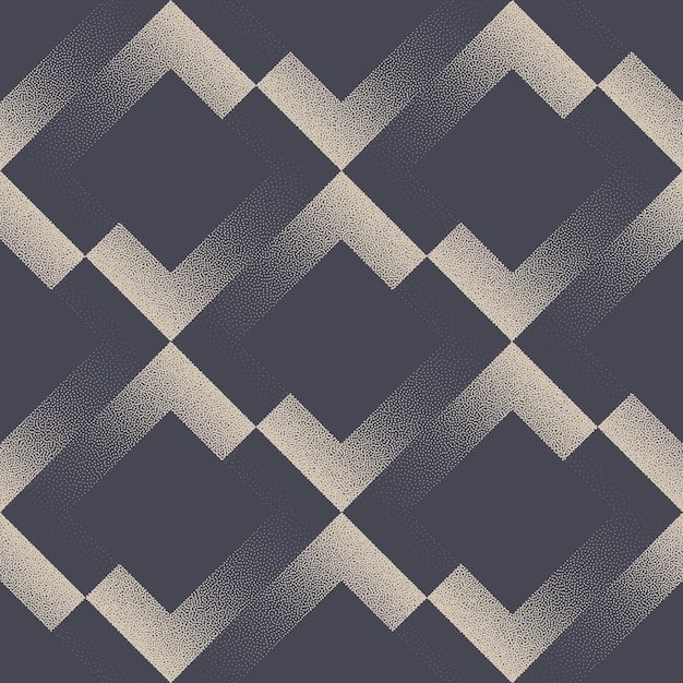 Exclusieve Stipple Split Rhombus Naadloze Patroon Vector Abstracte Achtergrond