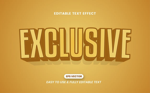 Exclusive 3d text style effect