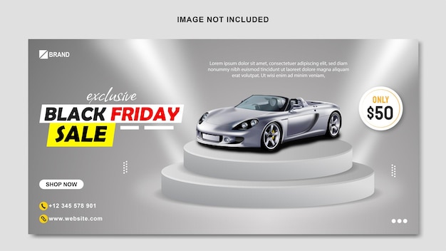 Vector exclusive black friday banner template