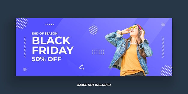 Exclusive black friday social media facebook cover template