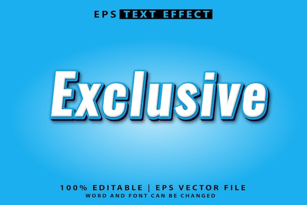 exclusive Editable 3d text effect