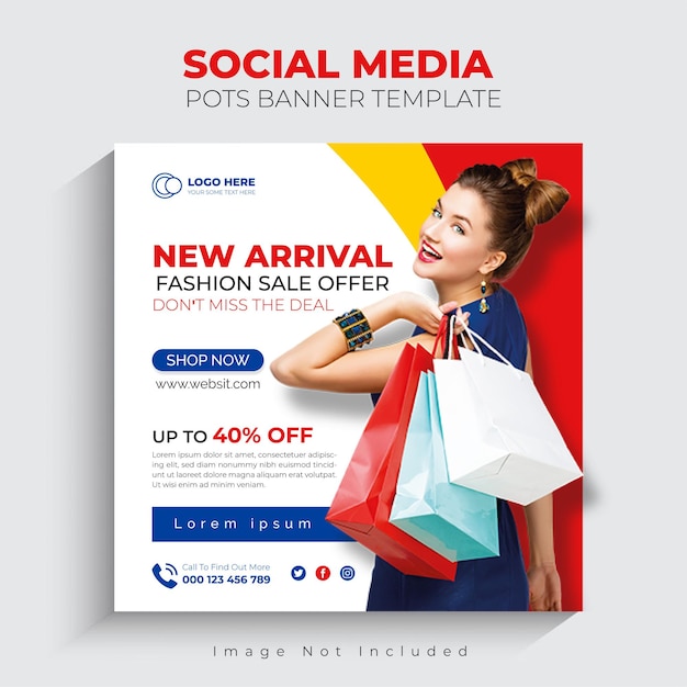 Exclusive Fashion Sale Instagram Banners or Social Media Post template