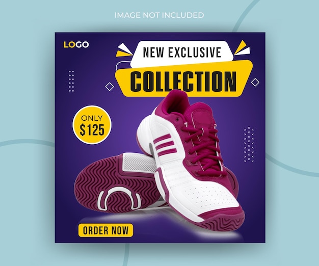 Vector exclusive new collection square fashion sale social media post web banner template