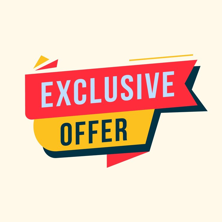 Vector exclusive offer sale banner design