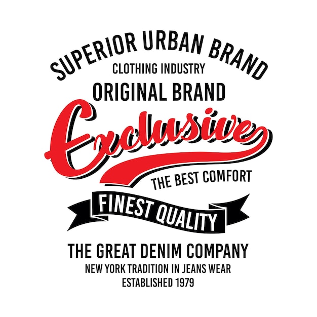 Exclusive superior urban brand typography design t shirt ready to print premium vector