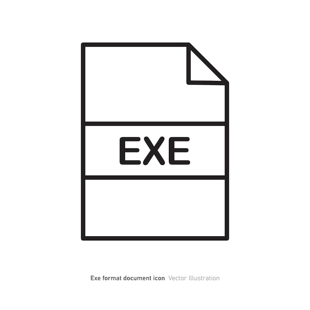 EXE 파일 문서 Icondesign 터 일러스트레이션