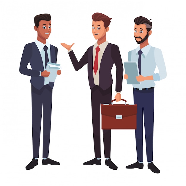 Vector executive businessmen cartoon