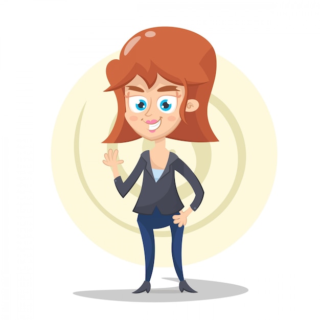 Executive businesswoman cartoon	