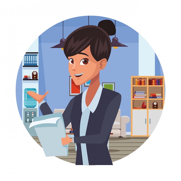 Executive businesswoman cartoon