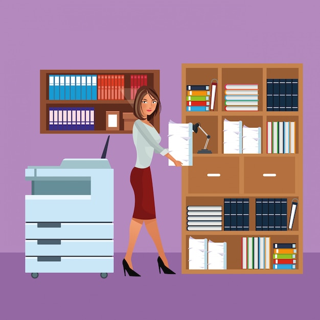 Vector executive businesswoman cartoon