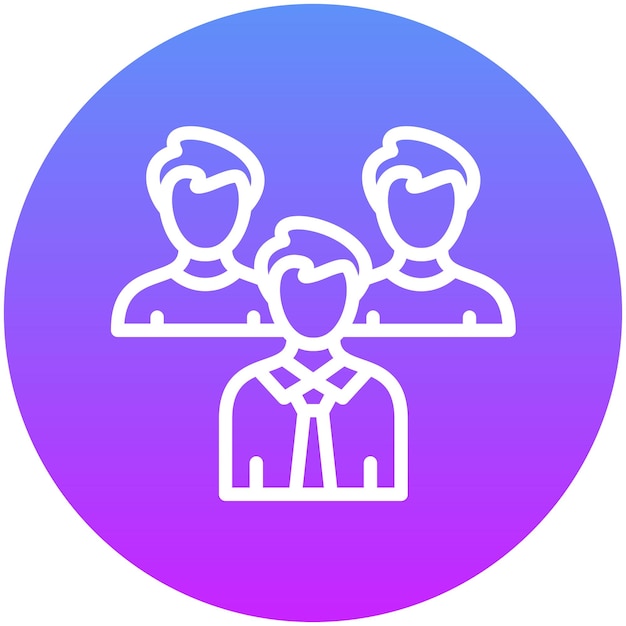 Executive Team vector icon illustration of Human Resource iconset