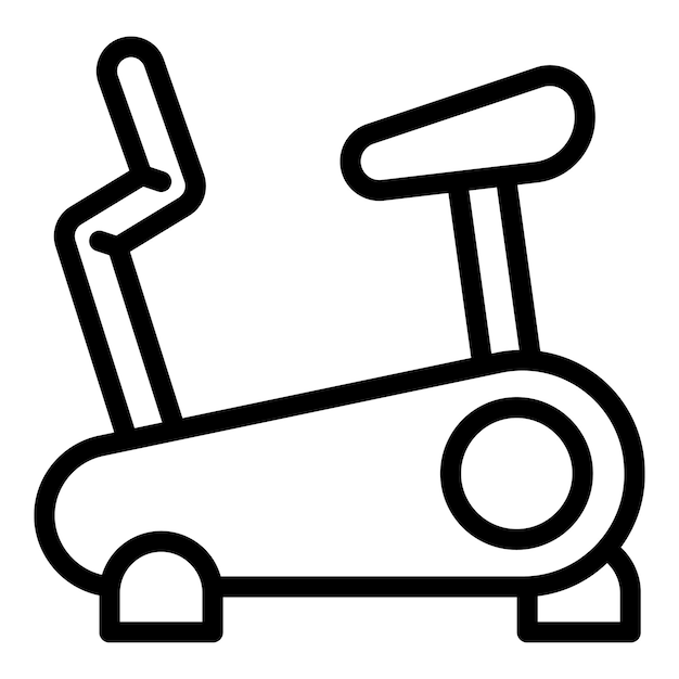 Exercise bike icon Outline Exercise bike vector icon for web design isolated on white background