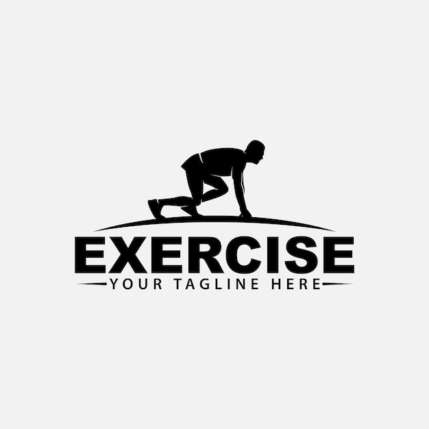 Логотип упражнения фитнес