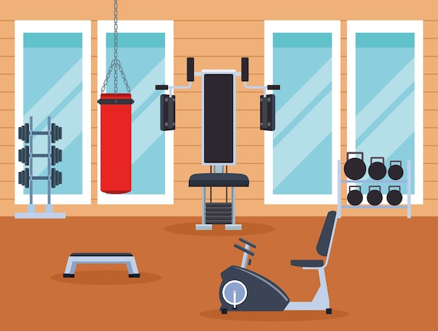 Vector exercise machines cartoons